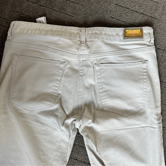 Zara Woman Pale Pink Ankle Gold Zip Jeans Skinny Sz 8 - Picture 8 of 16